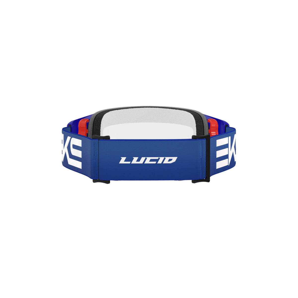 Lucid Race Face Goggle EKS Flag Blue - Clear Lens